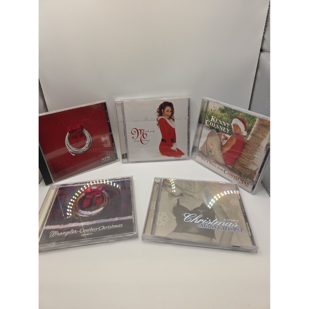 Christmas CD Assortment, Wrangler Cowboy Christmas, Mariah Carey, Kenny Chesney,